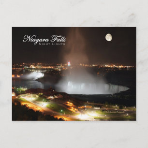 Carte Postale Lumières nocturnes de Niagara Falls