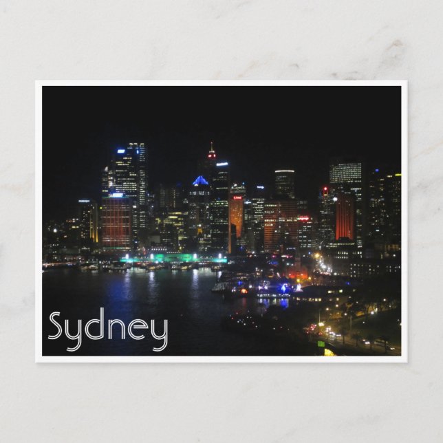 Carte Postale lumières vives de sydney (Devant)