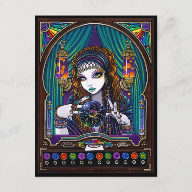 Carte Postale Lumina Bohemian Gypsy Fortune Teller Machine (Devant)