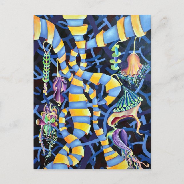 Carte Postale Luminescence Tropical Abstrait (Devant)