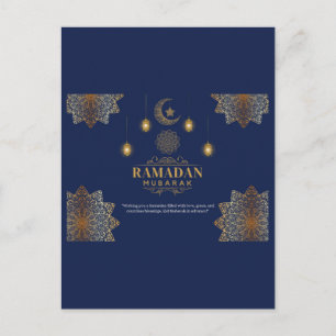 Carte Postale Lumineuse salutation de Ramadan à la lumière de la