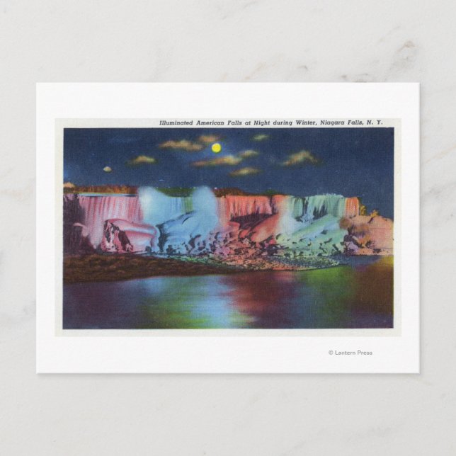 Carte Postale Luna Island Night View New Rainbow Bridge (Devant)