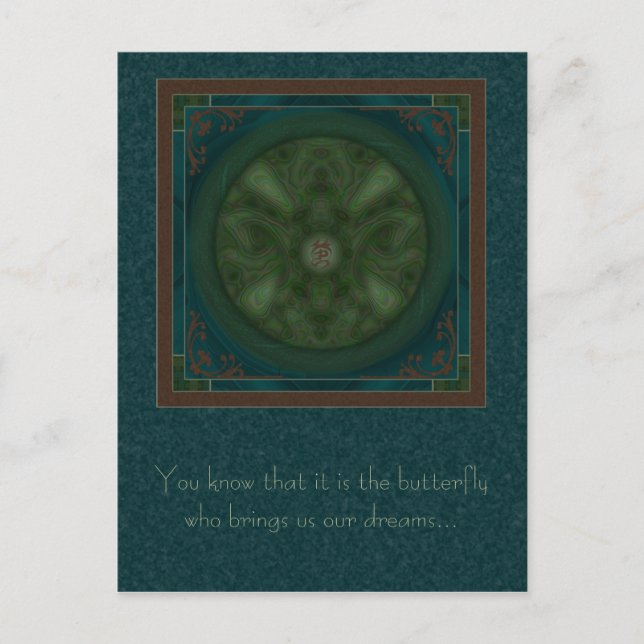 Carte Postale Luna Moth Mandala (Devant)