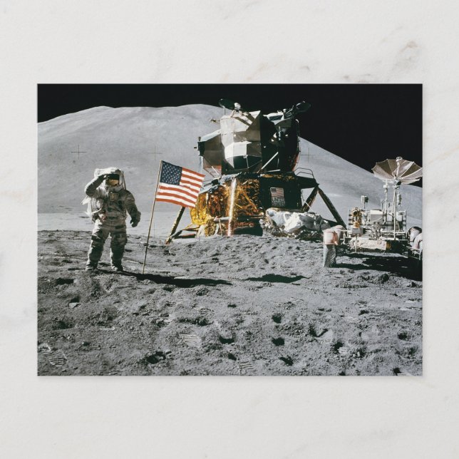 Carte Postale lune atterrissage apollo 15 lunar module nasa 1971 (Devant)