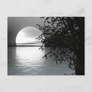Carte Postale Lune au-dessus de l'eau