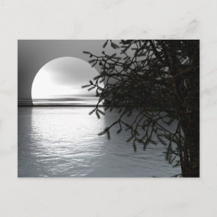 Carte postale Lune au-dessus de l'eau