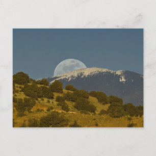 Carte Postale Lune au-dessus des monts Sangre de Cristo,