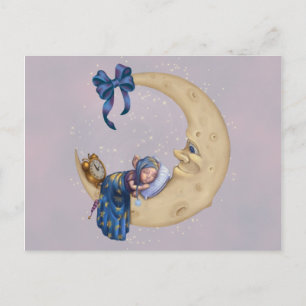Carte Postale Lune Baby Elf