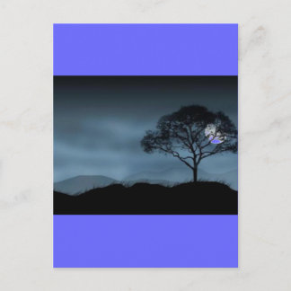 CARTE POSTALE LUNE BLEUE
