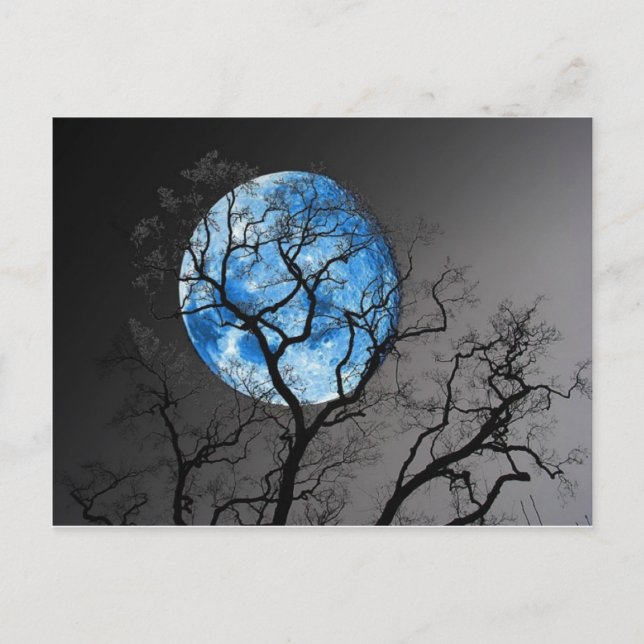 Carte Postale lune bleue (Devant)