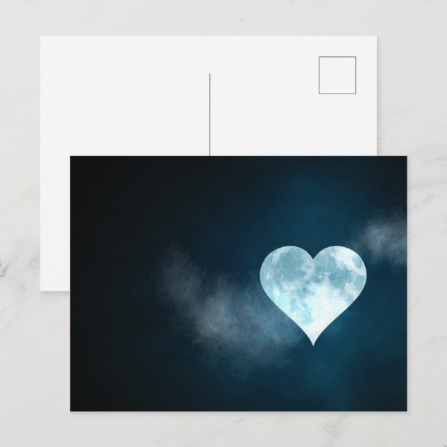 Carte Postale Lune cardiaque complète (Devant / Derrière)