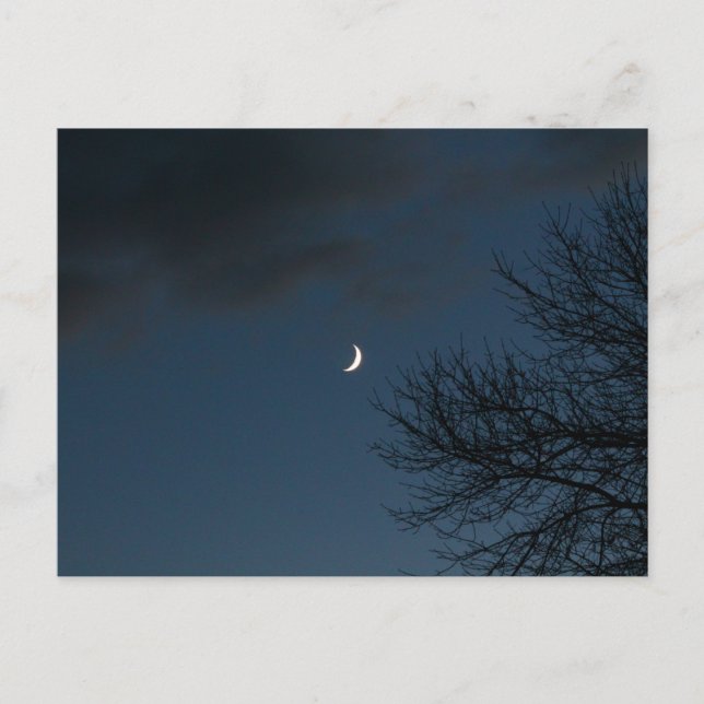 Carte Postale Lune Crescent En Sagittaire (Devant)