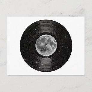 Carte Postale Lune dans l'espace Vinyl LP Record