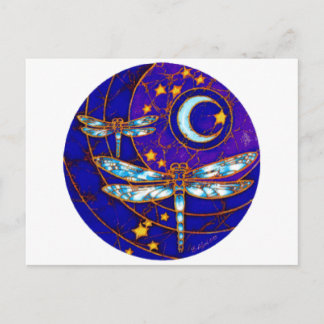 Carte Postale lune de libellules