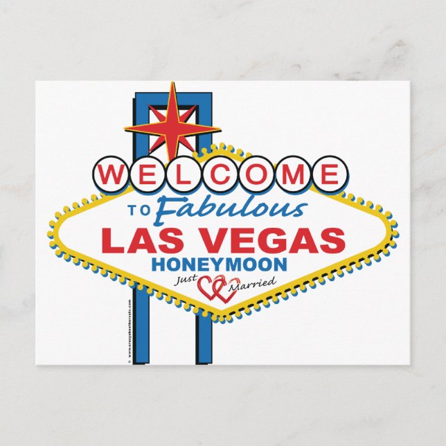 Carte Postale Lune de miel de Las Vegas (Devant)