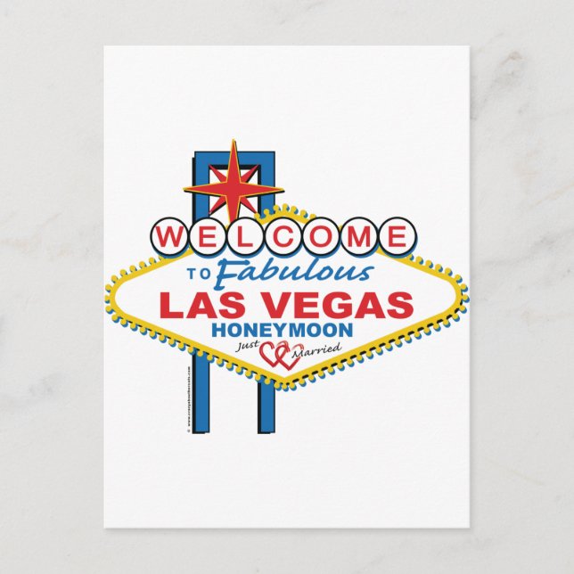 Carte Postale Lune de miel de Las Vegas (Devant)