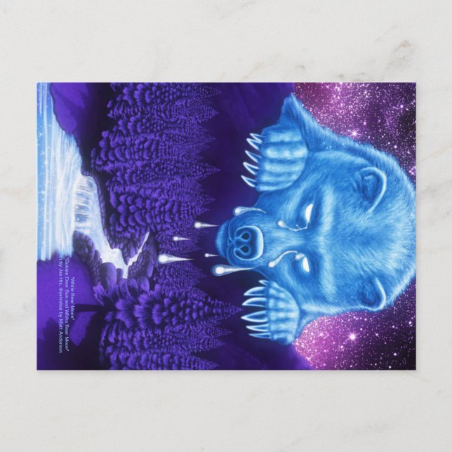 Carte Postale Lune d'ours blanche (Devant)