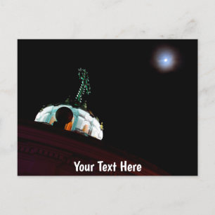 Carte Postale Lune et croix personnalisables, Quito, Equateur