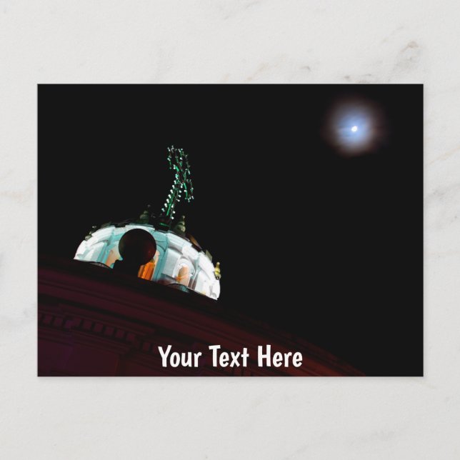 Carte Postale Lune et croix personnalisables, Quito, Equateur (Devant)