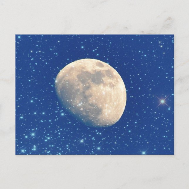 Carte Postale Lune et étoiles (Devant)