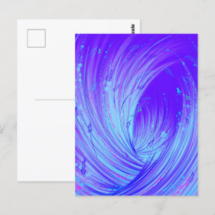 Carte Postale Lune Fleur Enchantée Fleur