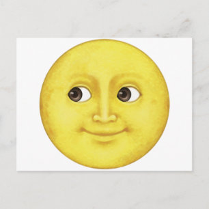 Carte Postale Lune jaune - Emoji