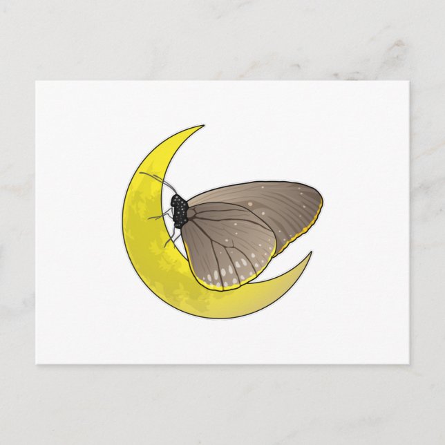 Carte Postale Lune Papillon (Devant)