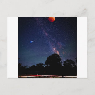 Carte Postale lune rouge
