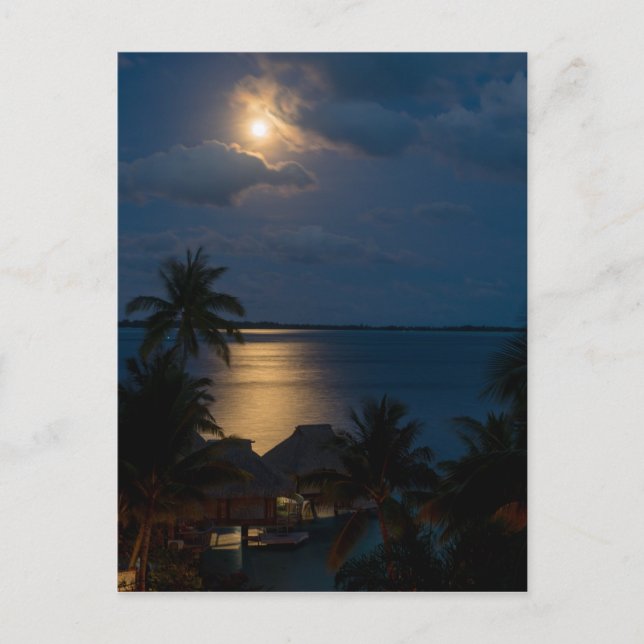 Carte Postale Lune sur bora bora (Devant)