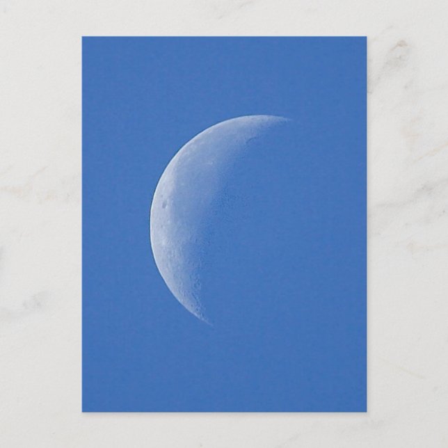 Carte Postale Lune sur ciel bleu (Devant)