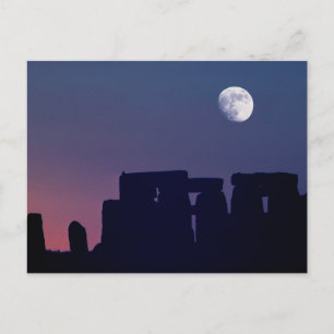 Carte Postale Lune sur Stonehenge   Wiltshire, Angleterre