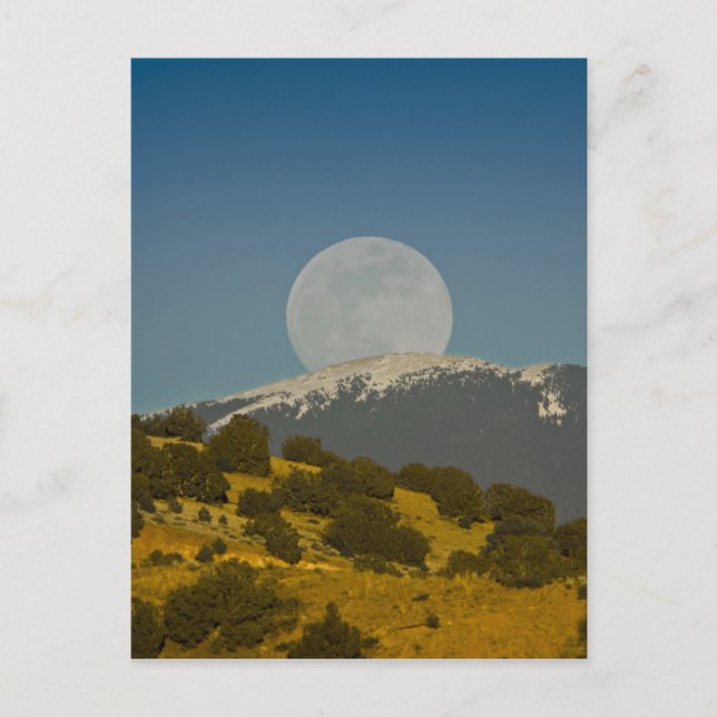 Carte Postale Lune surplombant les monts Sangre de Cristo, (Devant)