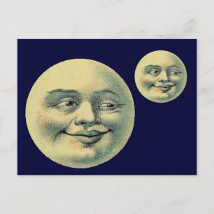 Carte Postale Lune vintage