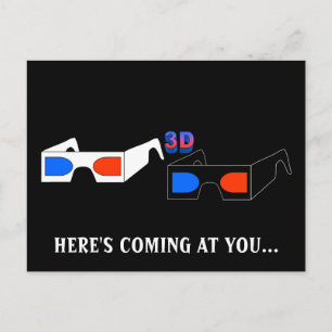 Carte Postale Lunettes 3D