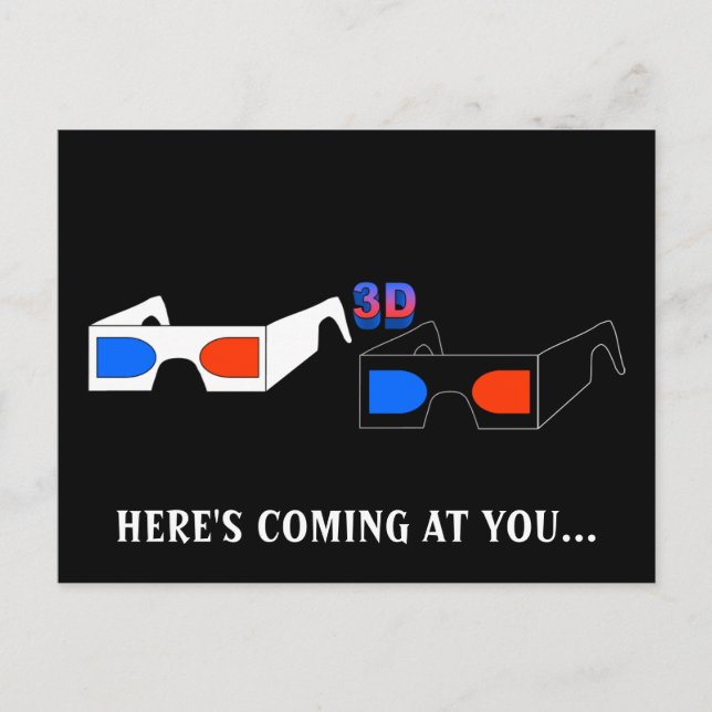Carte Postale Lunettes 3D (Devant)
