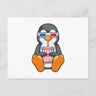 Carte Postale Lunettes de cinéma Pingouin Tasse à boire