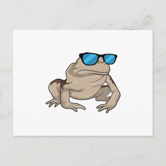 Carte Postale Lunettes de soleil grenouille (Devant)