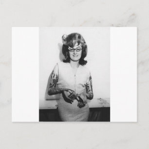 Carte Postale Lunettes de tatouage poussette