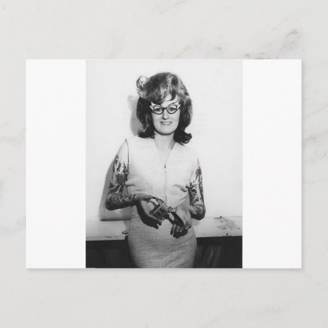 Carte Postale Lunettes de tatouage poussette (Devant)