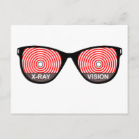 Carte postale Lunettes de vision à rayons X
