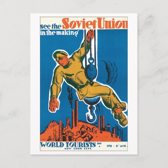 Carte Postale L'Union Soviétique En Train De Faire L'Affiche De  (Devant)