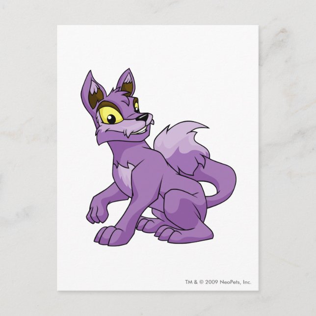 Carte Postale Lupe violet (Devant)