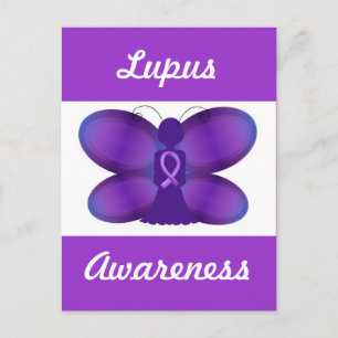 Carte Postale Lupus Sensibilisation papillon de fée violette