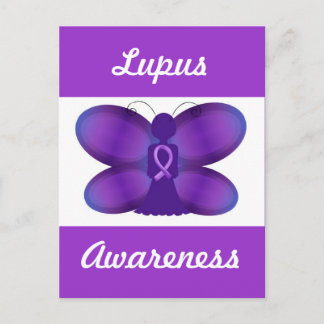 Carte Postale Lupus Sensibilisation papillon de fée violette
