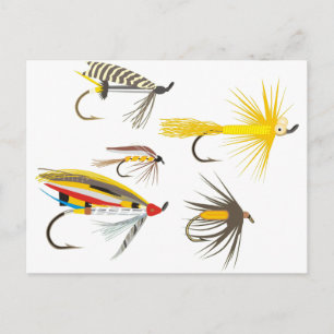 Carte Postale Lures de pêche à la mouche