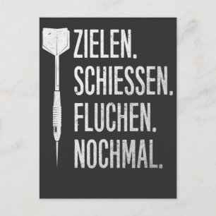 Carte Postale Lustiger Dart Spruch Dartpfeil Problème