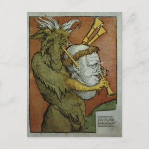 Carte Postale Luther comme les Bagpipes du diable, c.1535