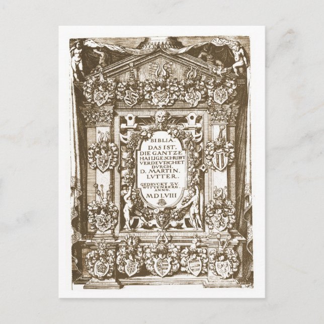 Carte Postale Luther Wittenberg 1558 (Devant)