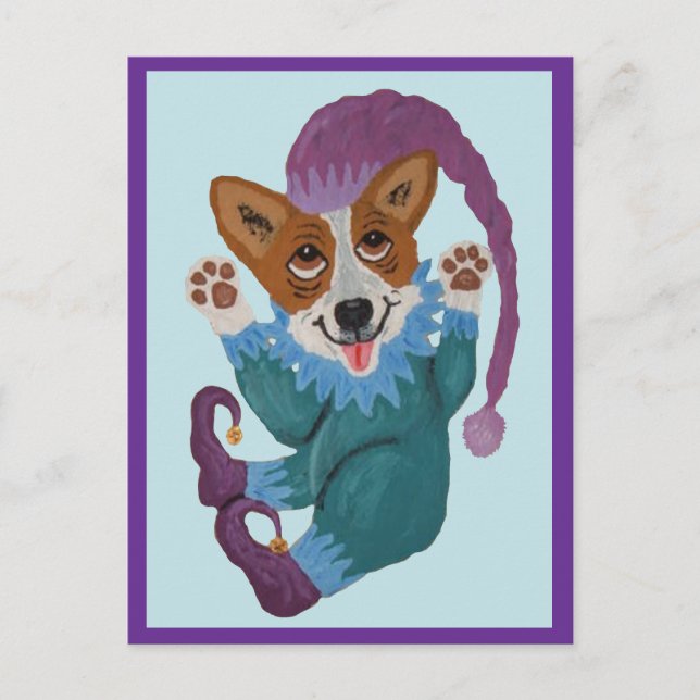 Carte Postale Lutin corgi (Devant)