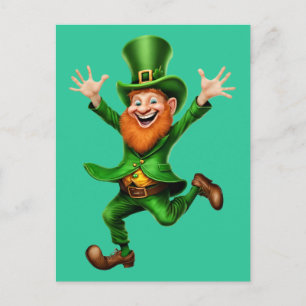 Carte Postale lutin de la Saint-Patrick